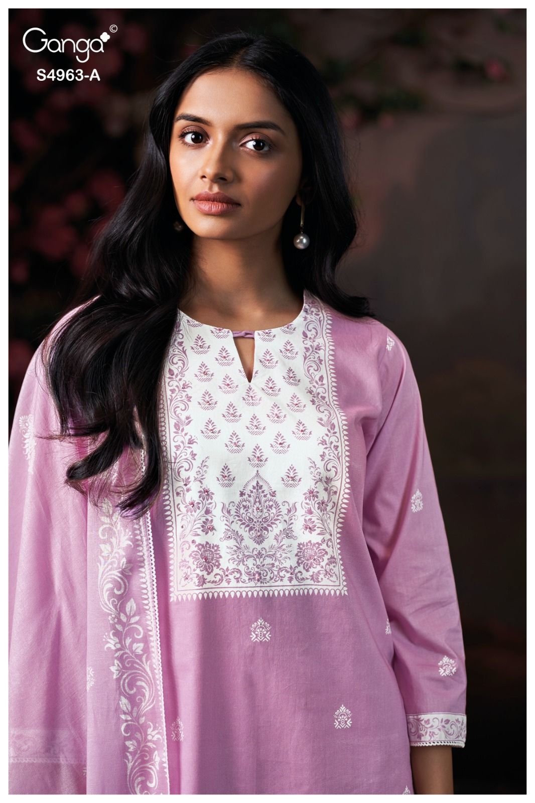 Ganga Fashion Ivania S4963 Premium Cotton Suit S4963-A