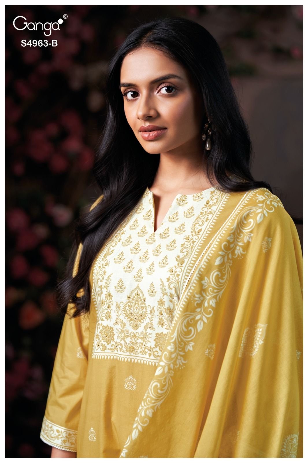 Ganga Fashion Ivania S4963 Premium Cotton Suit S4963-B