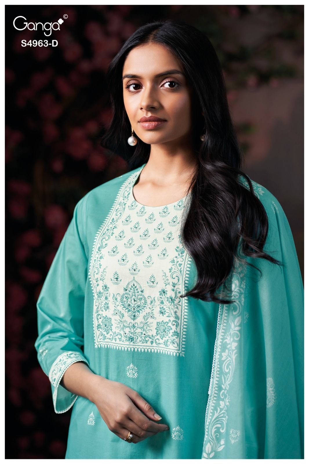 Ganga Fashion Ivania S4963 Premium Cotton Suit S4963-D