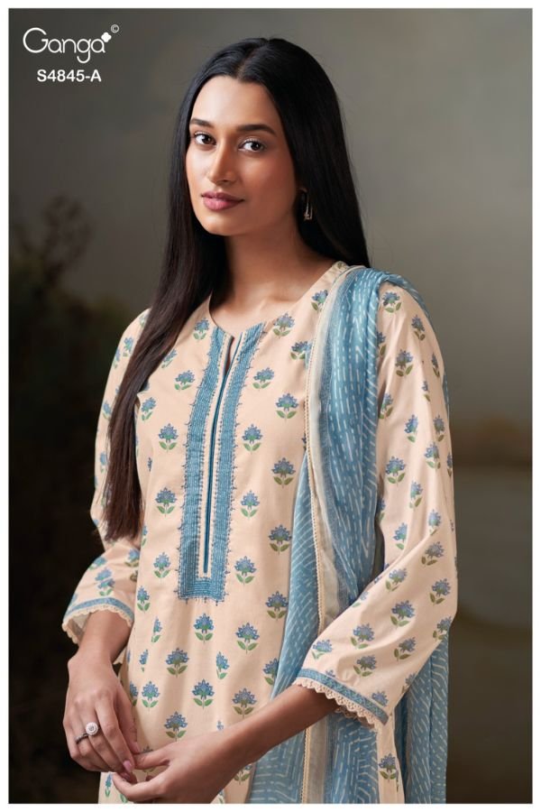 Ganga Fashion Junoira S4845 Premium Cotton Suit S4845-A