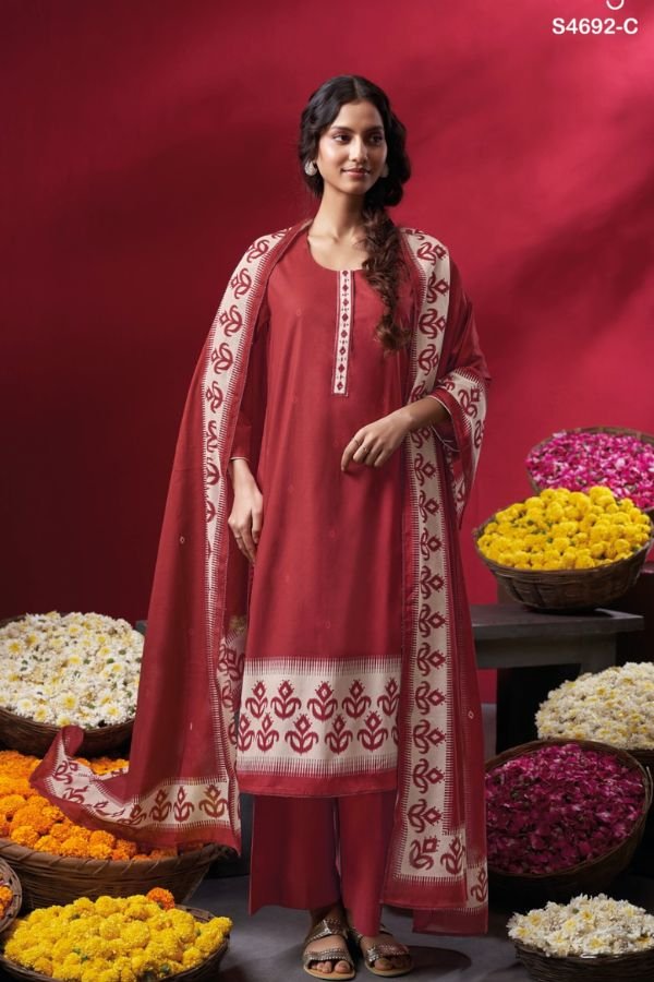 Ganga Fashion Kairika S4692 Premium Cotton Suit S4692-C
