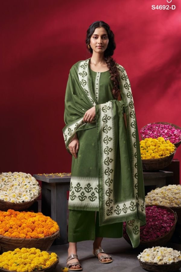 Ganga Fashion Kairika S4692 Premium Cotton Suit S4692-D