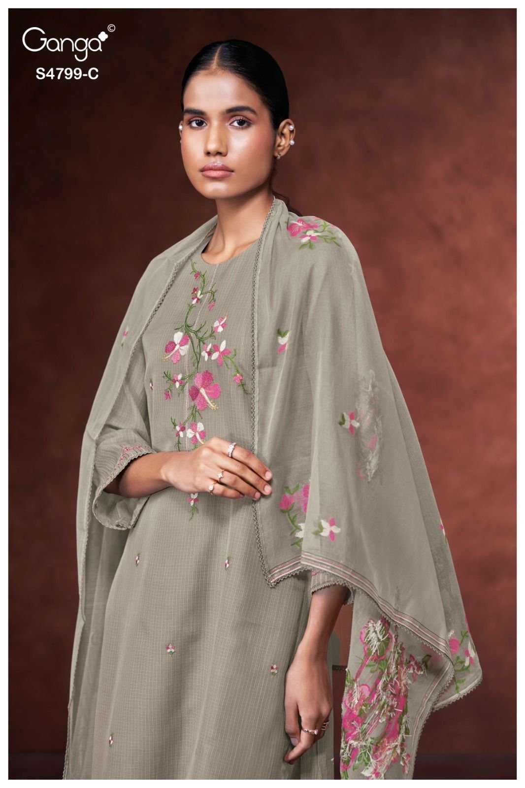 Ganga Fashion Keterine S4799 Pure Kota Ladies Suit S4799-C