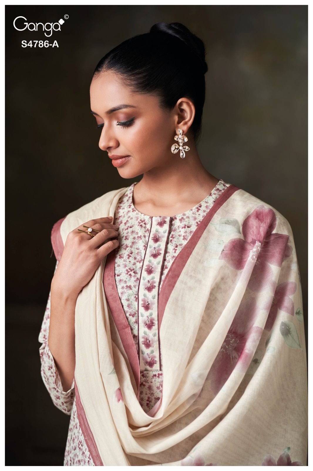 Ganga Fashion Ketzia S4786 Premium Cotton Suit S4786-A