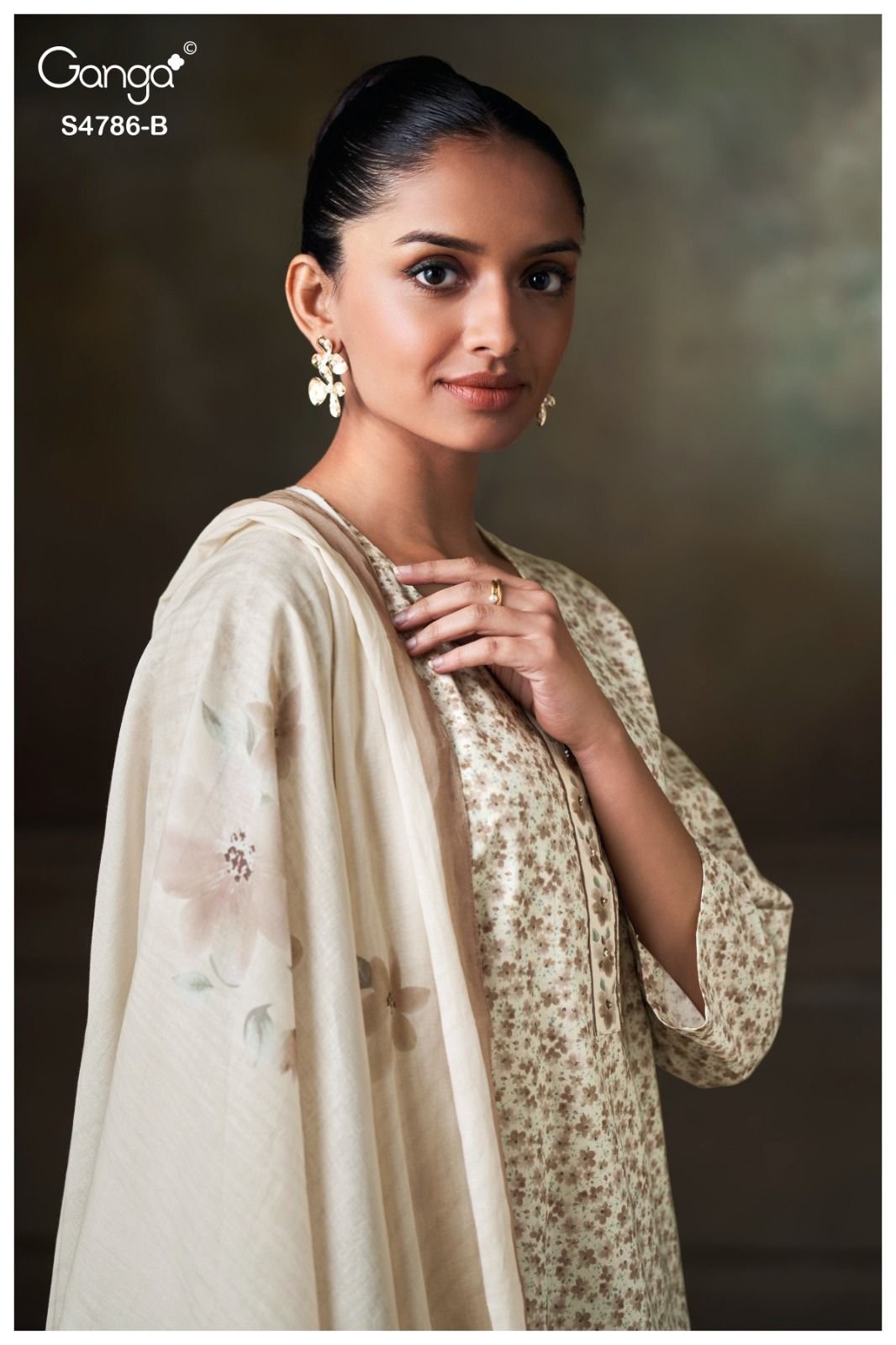 Ganga Fashion Ketzia S4786 Premium Cotton Suit S4786-B