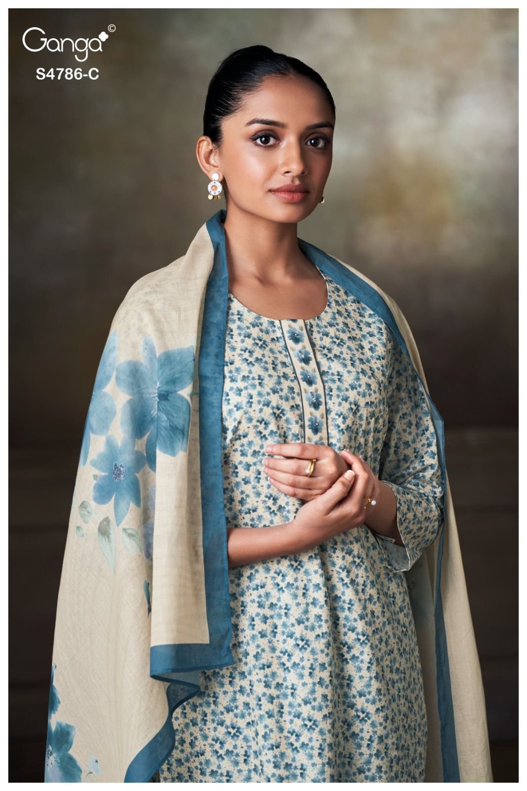 Ganga Fashion Ketzia S4786 Premium Cotton Suit S4786-C