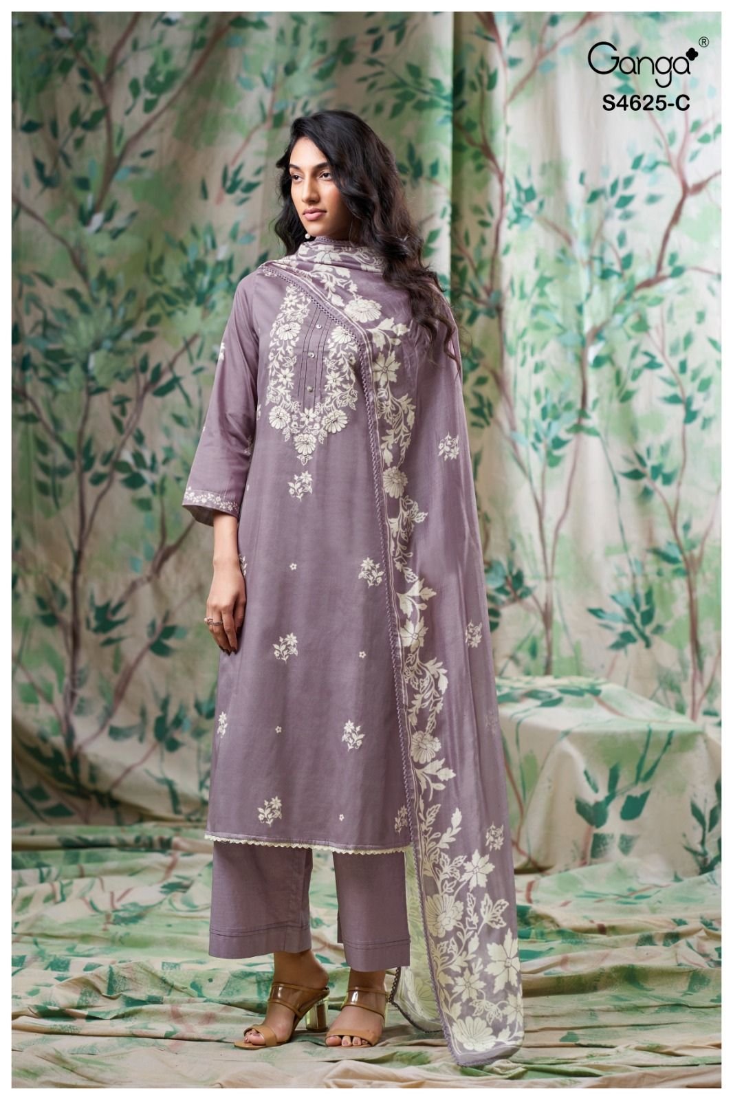 Ganga Fashion Kynna S4625 Premium Cotton Suit S4625-C