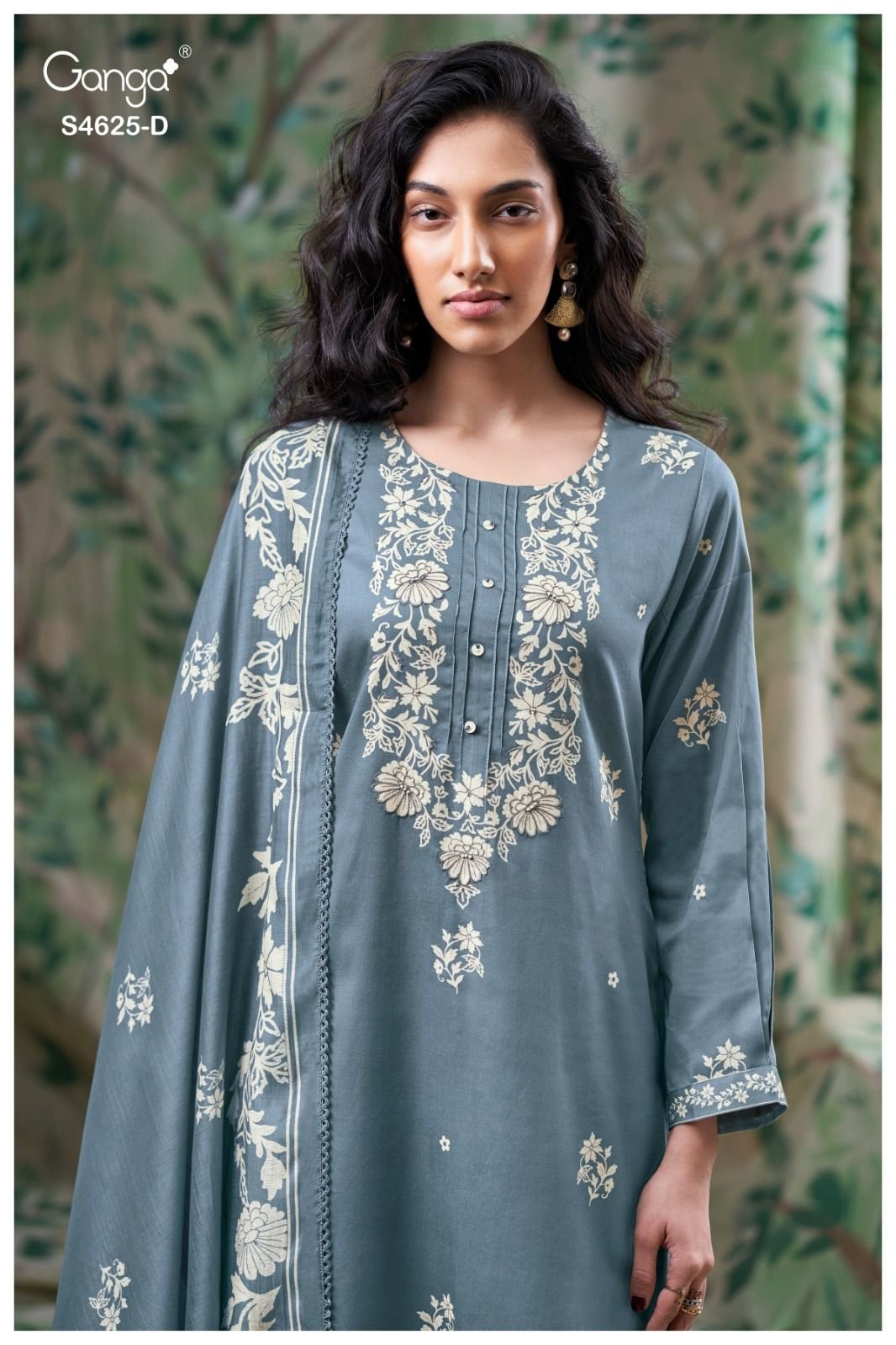Ganga Fashion Kynna S4625 Premium Cotton Suit S4625-D