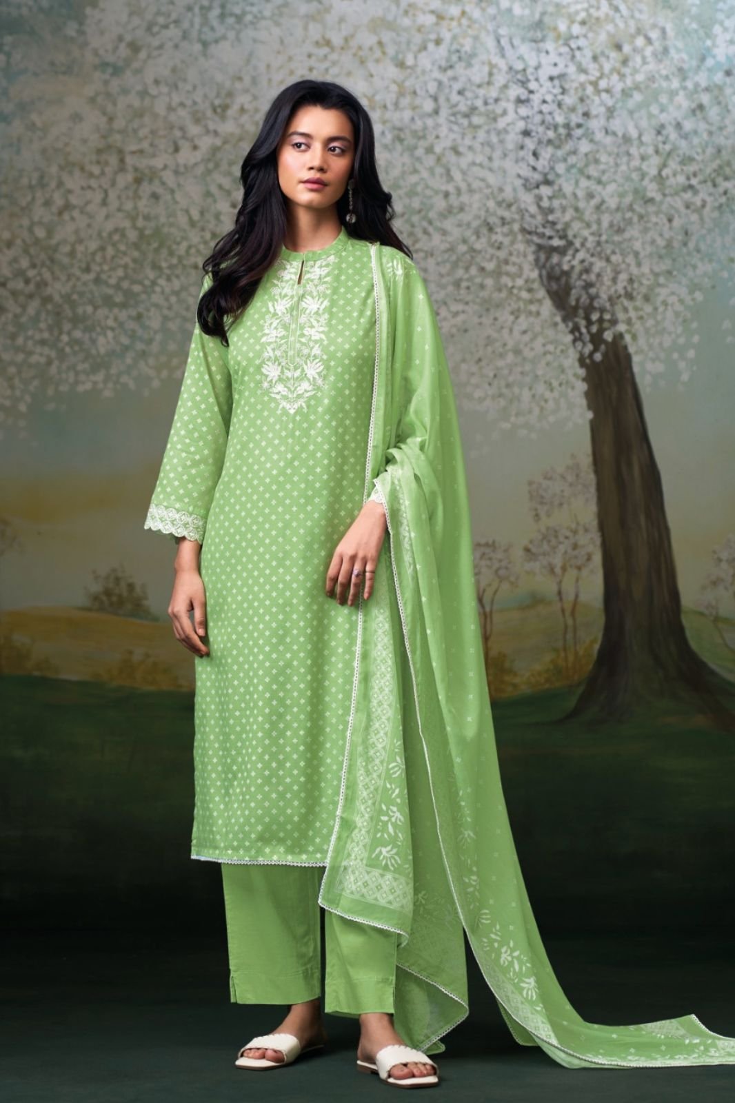 Ganga Fashion Kynza S4729 Premium Pure Mul Suit S4729-C