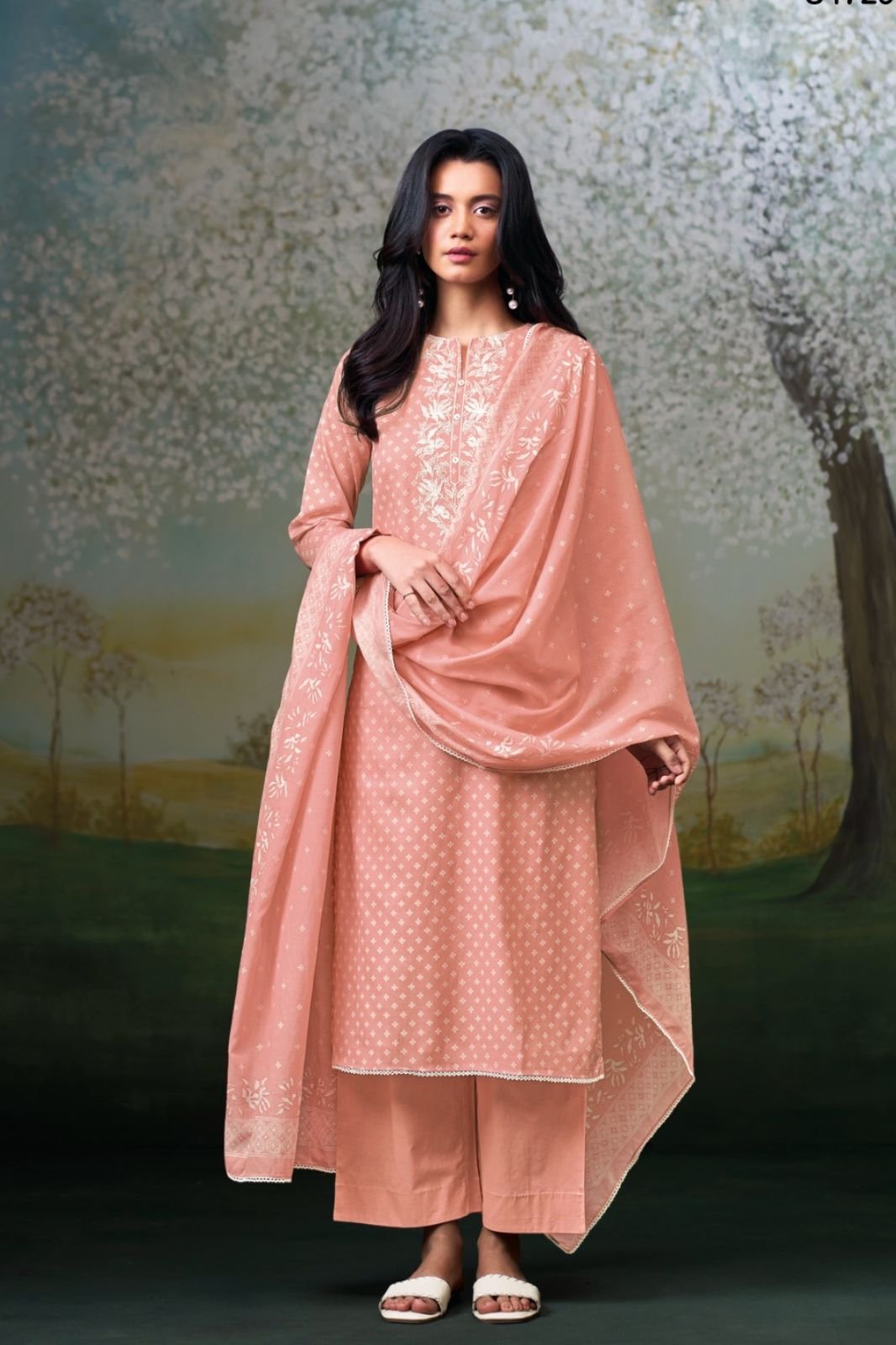 Ganga Fashion Kynza S4729 Premium Pure Mul Suit S4729-D