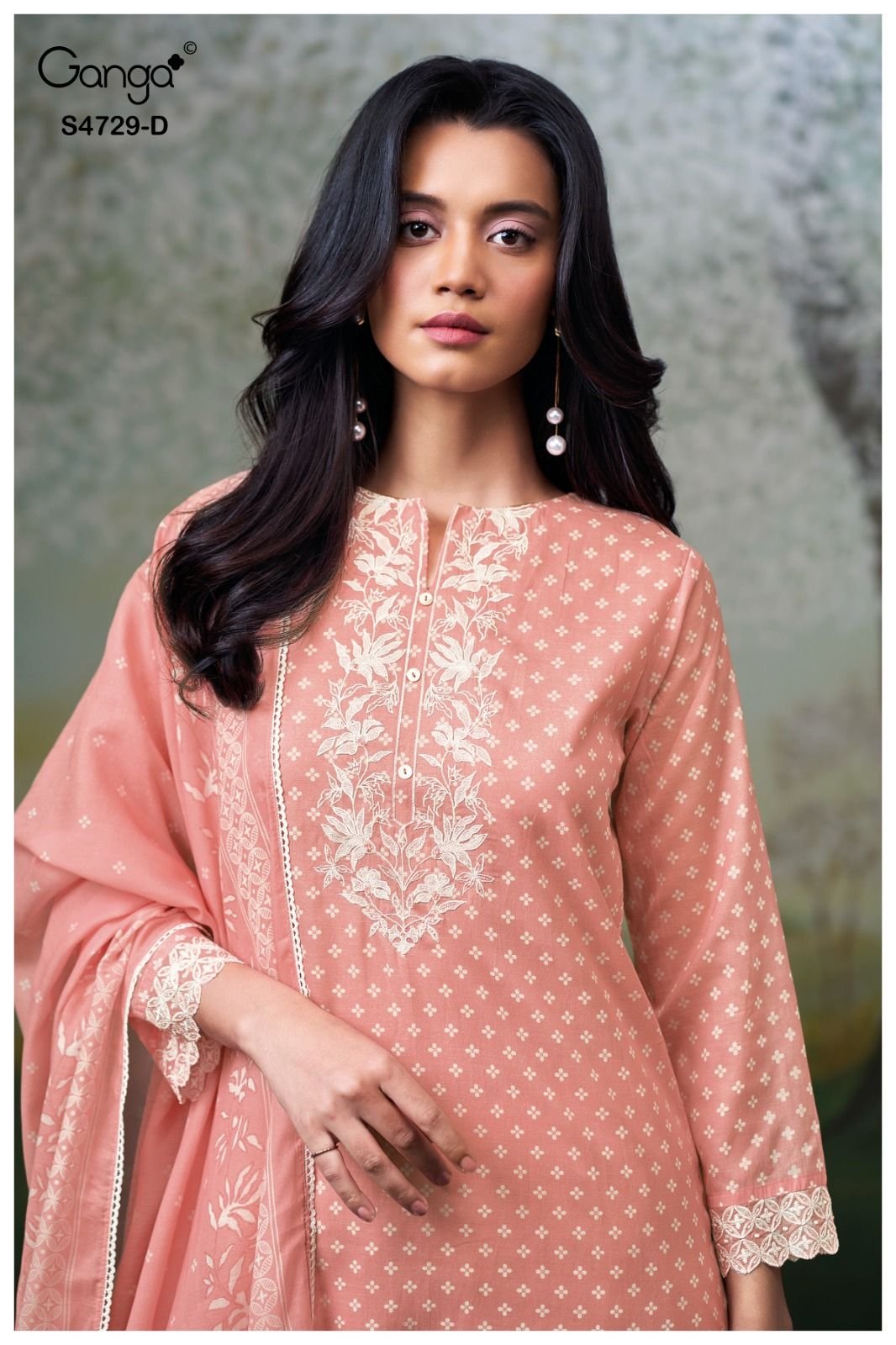 Ganga Fashion Kynza S4729 Premium Pure Mul Suit S4729-D
