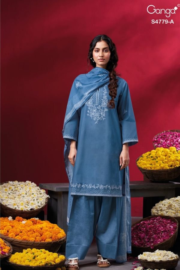 Ganga Fashion Mivana S4779 Premium Cotton Suit S4779-A