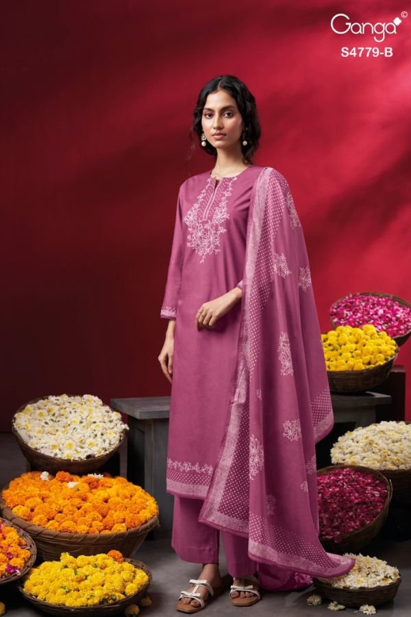 Ganga Fashion Mivana S4779 Premium Cotton Suit S4779-B