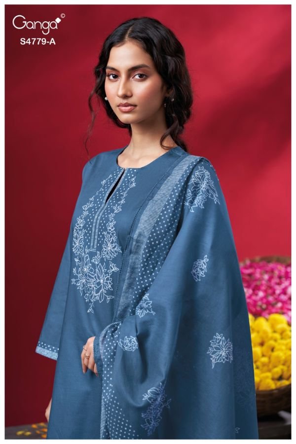 Ganga Fashion Mivana S4779 Premium Cotton Suit S4779-A