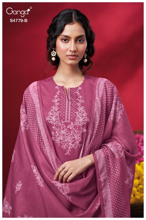 Ganga Fashion Mivana S4779 Premium Cotton Suit S4779-B