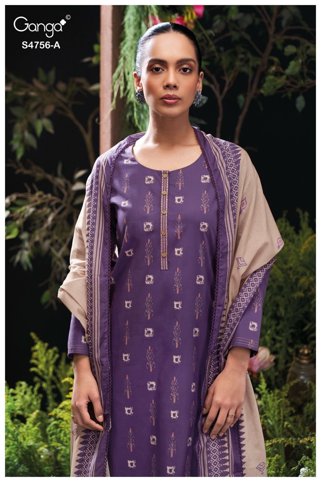 Ganga Fashion Nityasha S4756 Premium Cotton Suit S4756-A