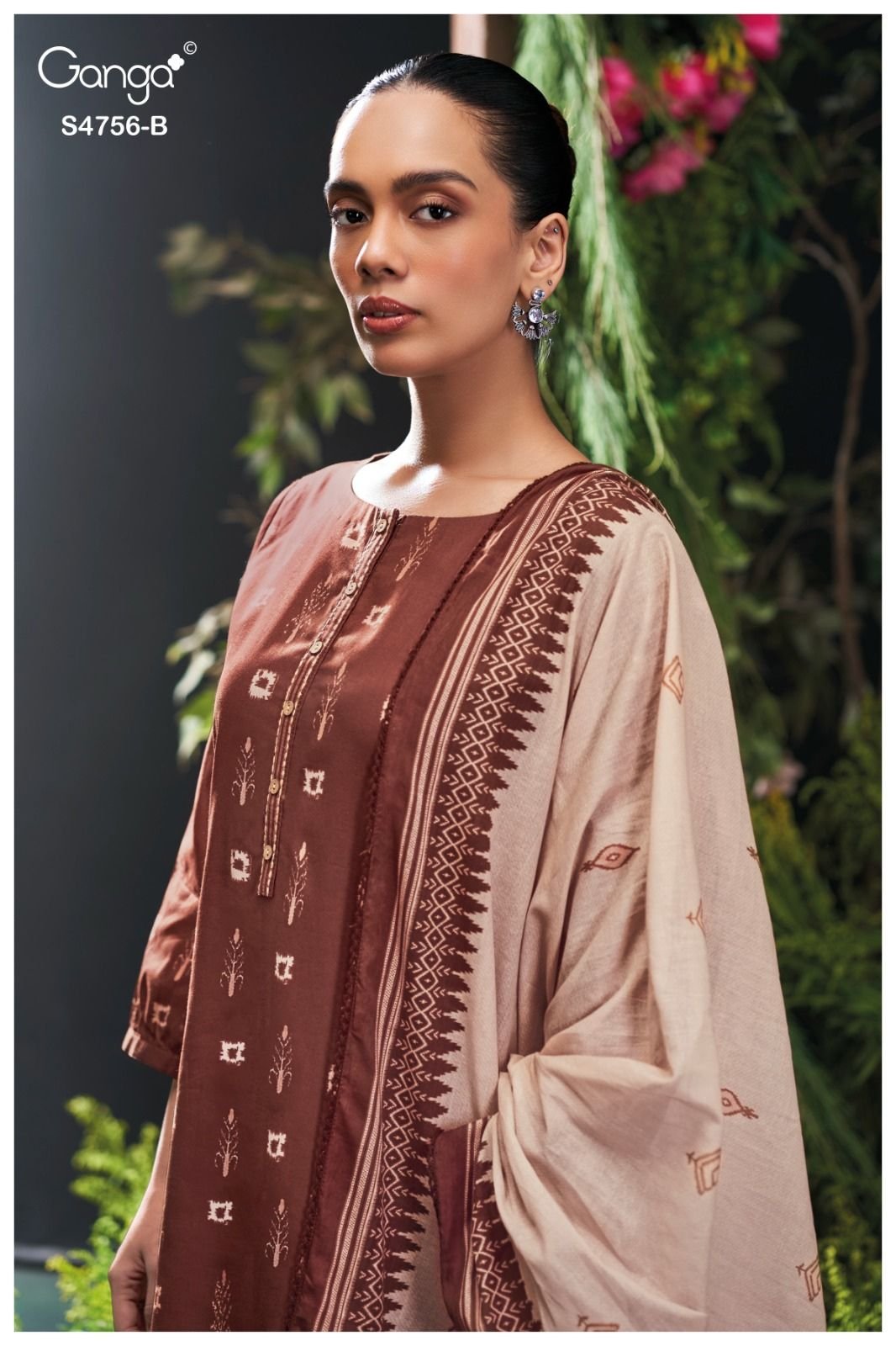 Ganga Fashion Nityasha S4756 Premium Cotton Suit S4756-B