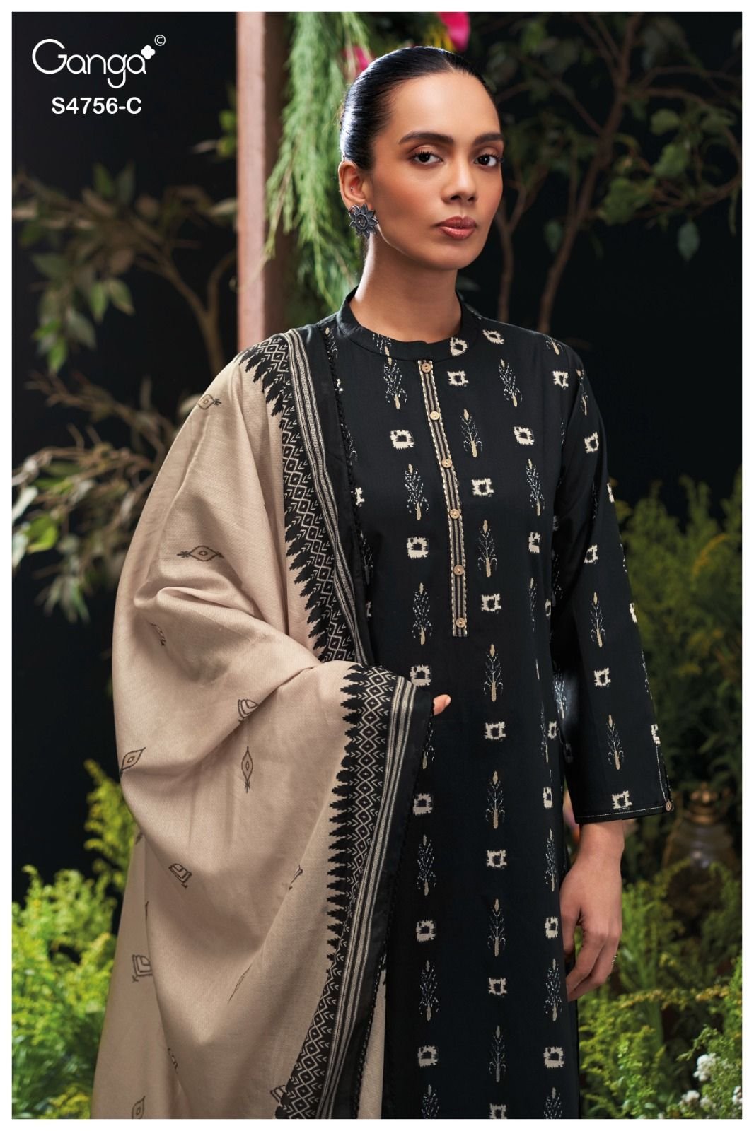 Ganga Fashion Nityasha S4756 Premium Cotton Suit S4756-C