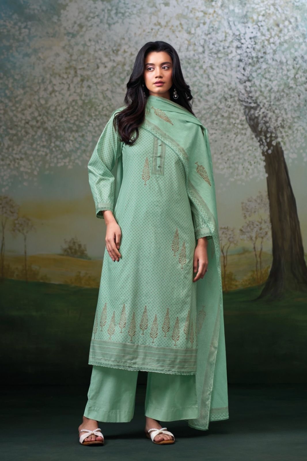 Ganga Fashion Nivellea S4733 Premium Cotton Suit S4733-A