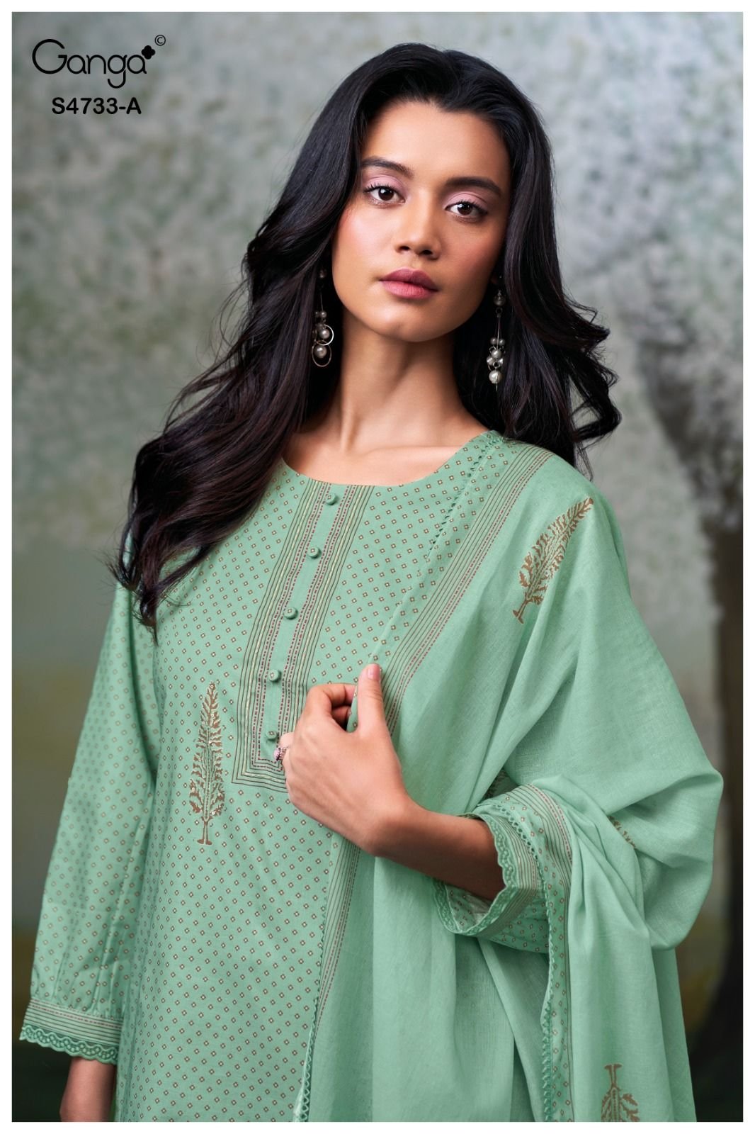 Ganga Fashion Nivellea S4733 Premium Cotton Suit S4733-A