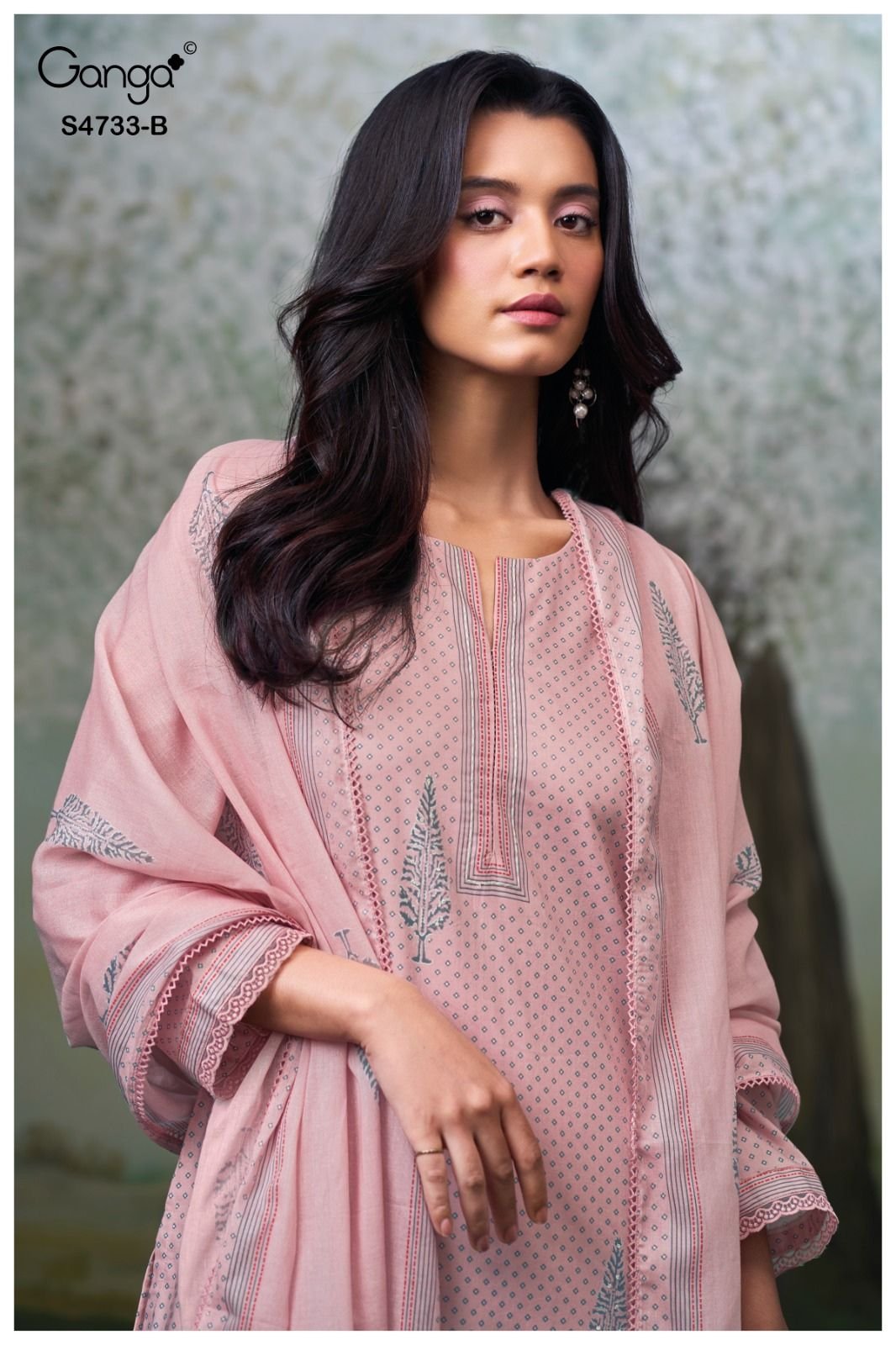 Ganga Fashion Nivellea S4733 Premium Cotton Suit S4733-B