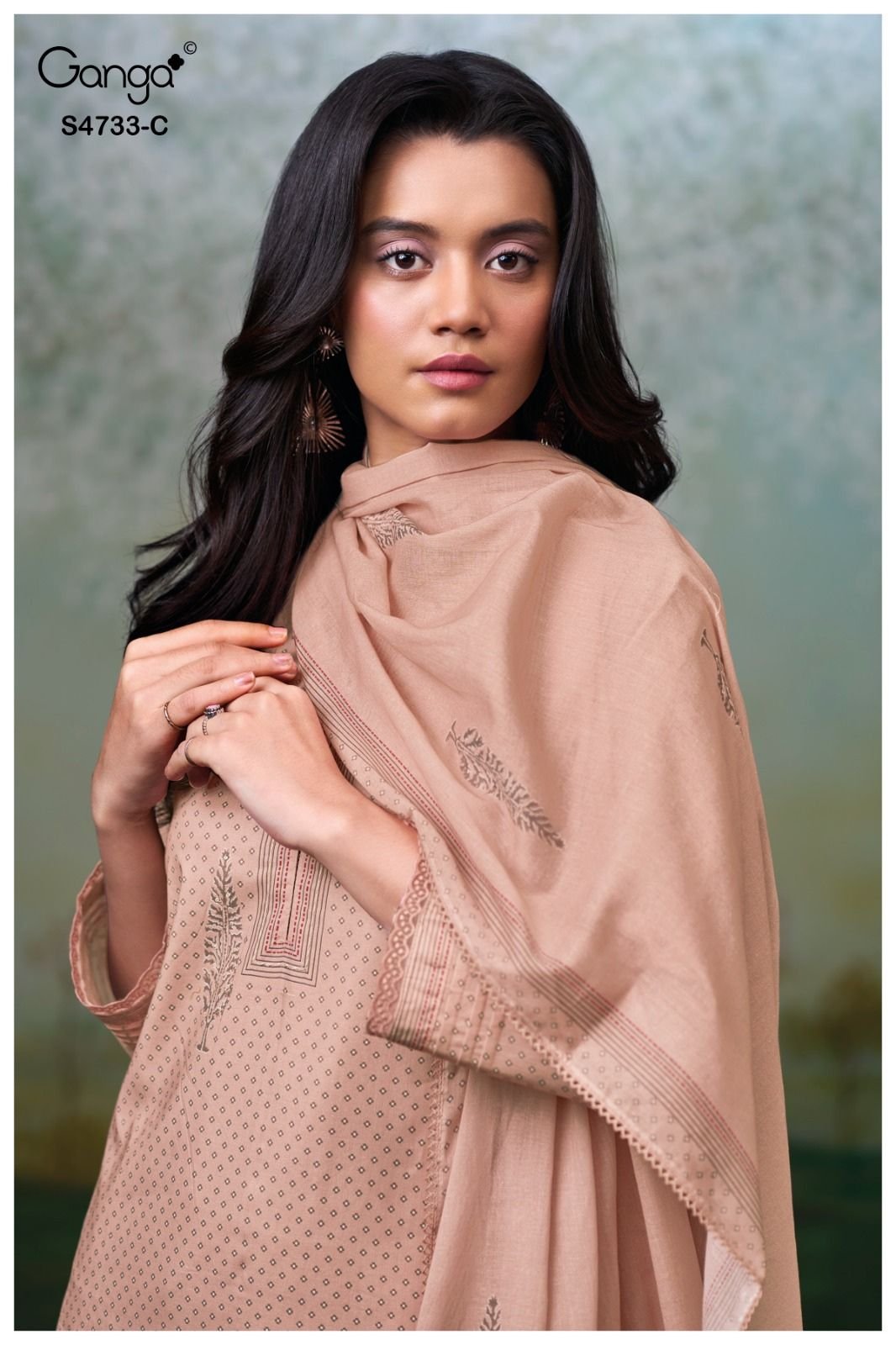 Ganga Fashion Nivellea S4733 Premium Cotton Suit S4733-C