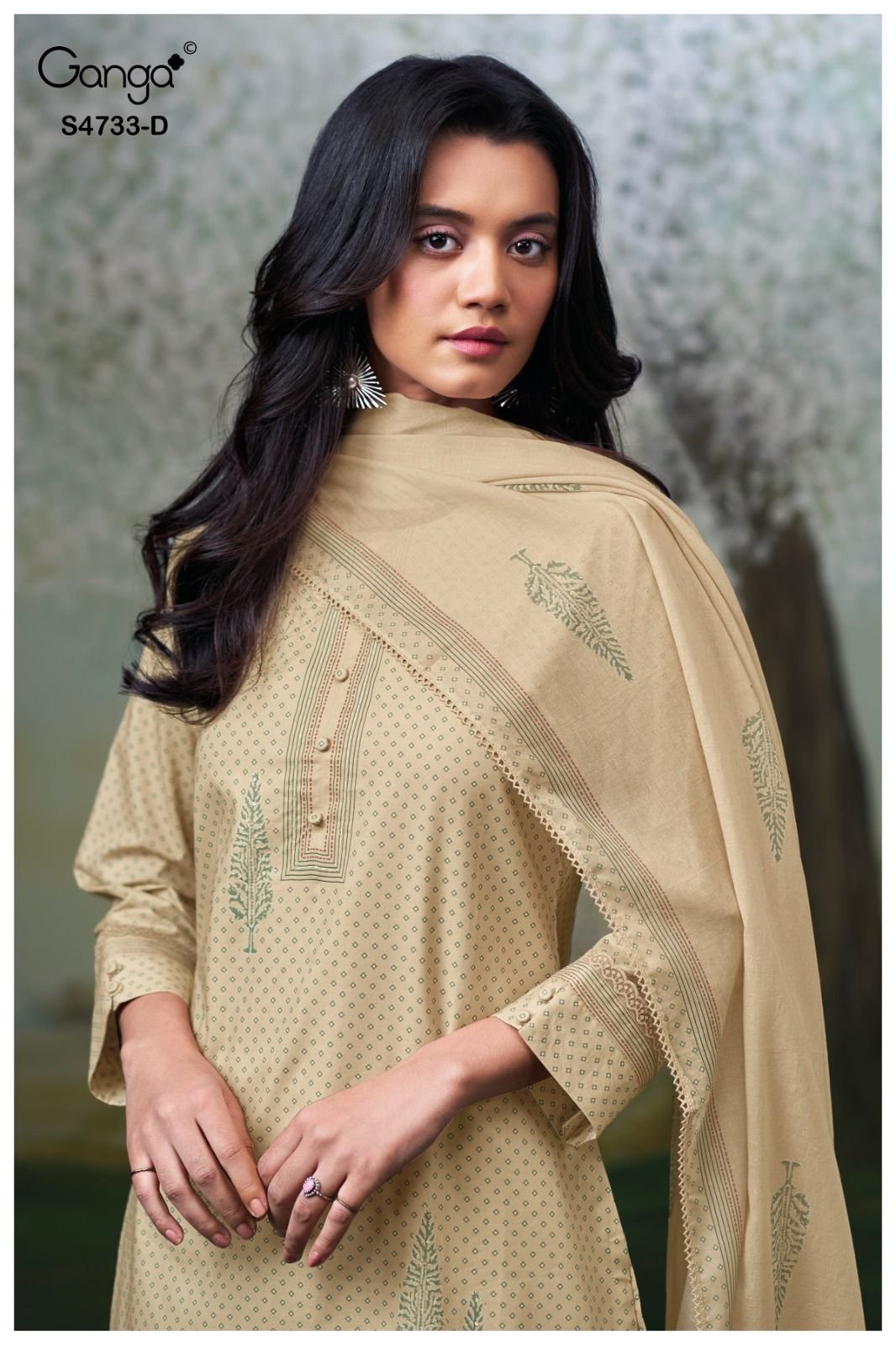 Ganga Fashion Nivellea S4733 Premium Cotton Suit S4733-D