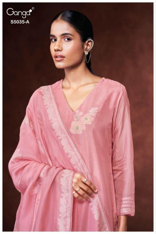 Ganga Fashion Phaevi S5035 Silk Ladies Suit S5035-A