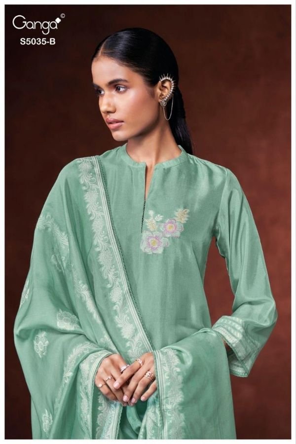 Ganga Fashion Phaevi S5035 Silk Ladies Suit S5035-B