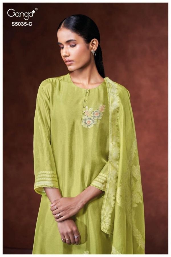 Ganga Fashion Phaevi S5035 Silk Ladies Suit S5035-C