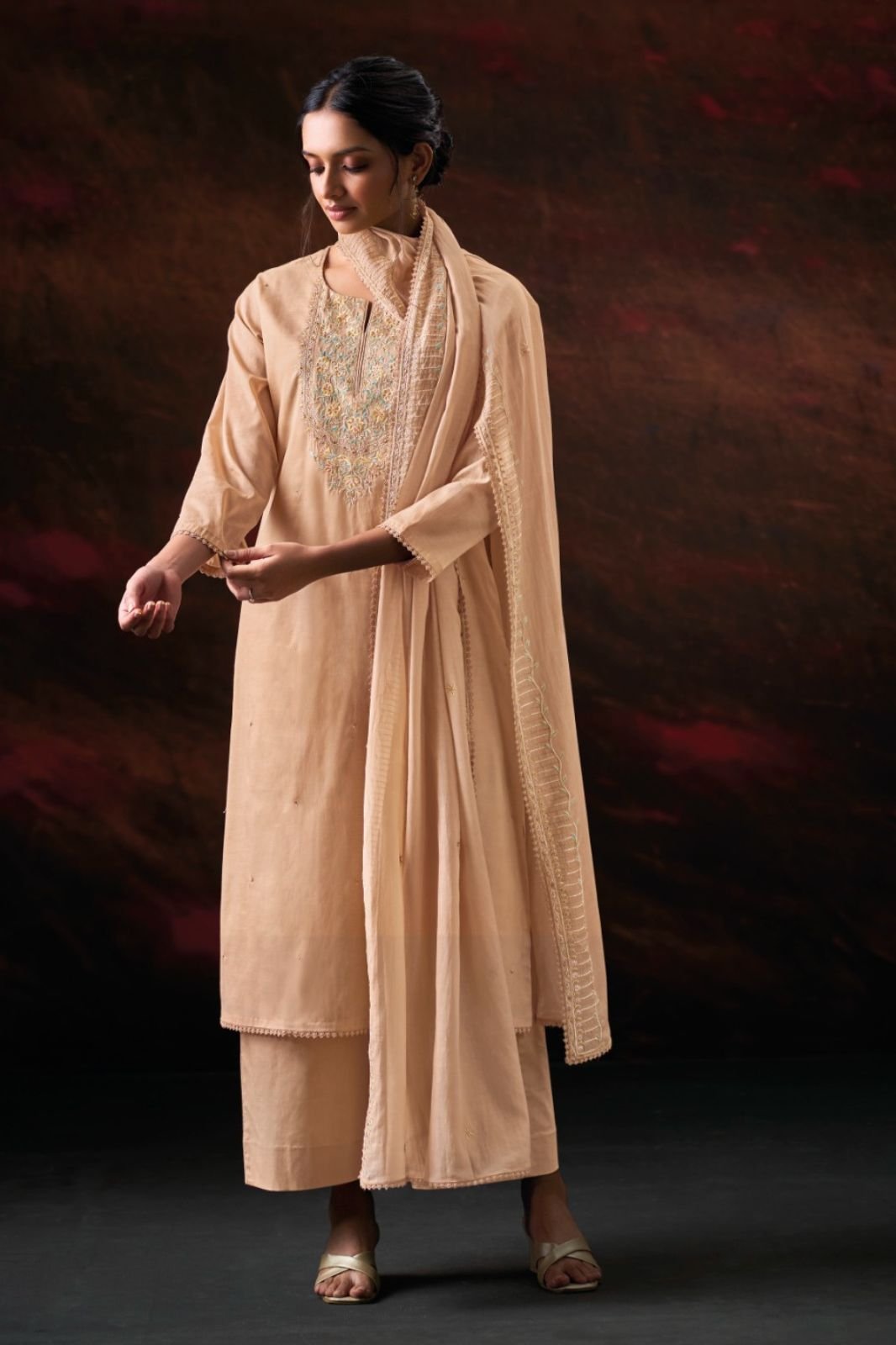 Ganga Fashion Prishael S4677 Premium Pure Mul Suit S4677-A