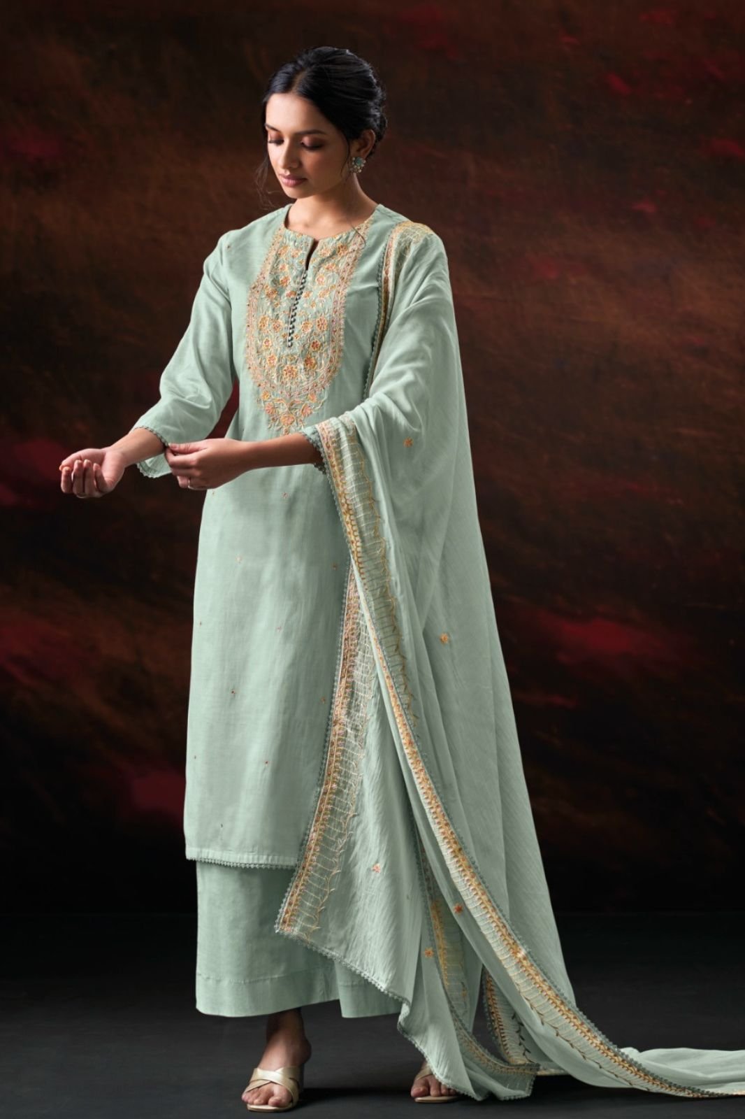 Ganga Fashion Prishael S4677 Premium Pure Mul Suit S4677-C