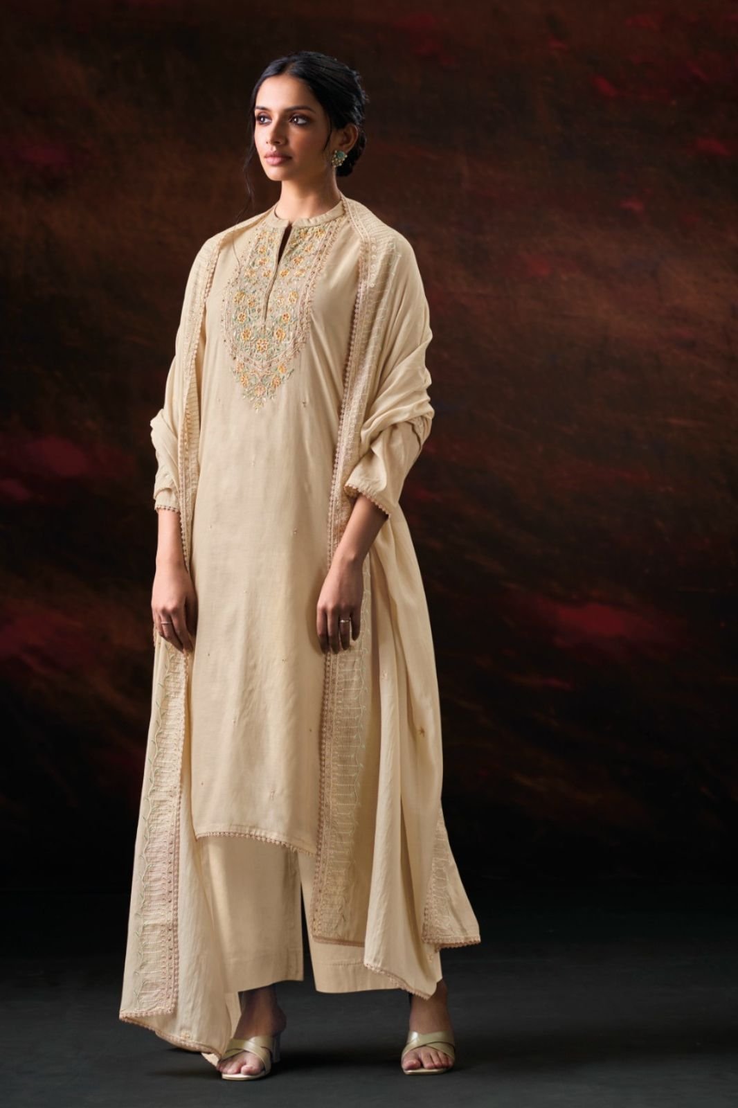 Ganga Fashion Prishael S4677 Premium Pure Mul Suit S4677-D