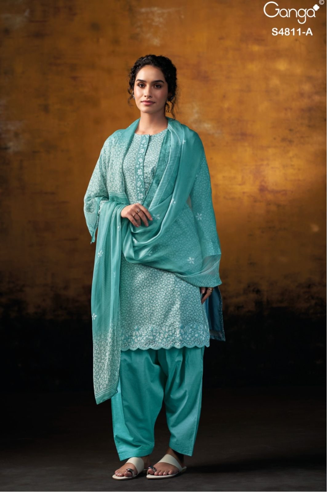 Ganga Fashion Ramya S4811 Premium Cotton Suit S4811-A