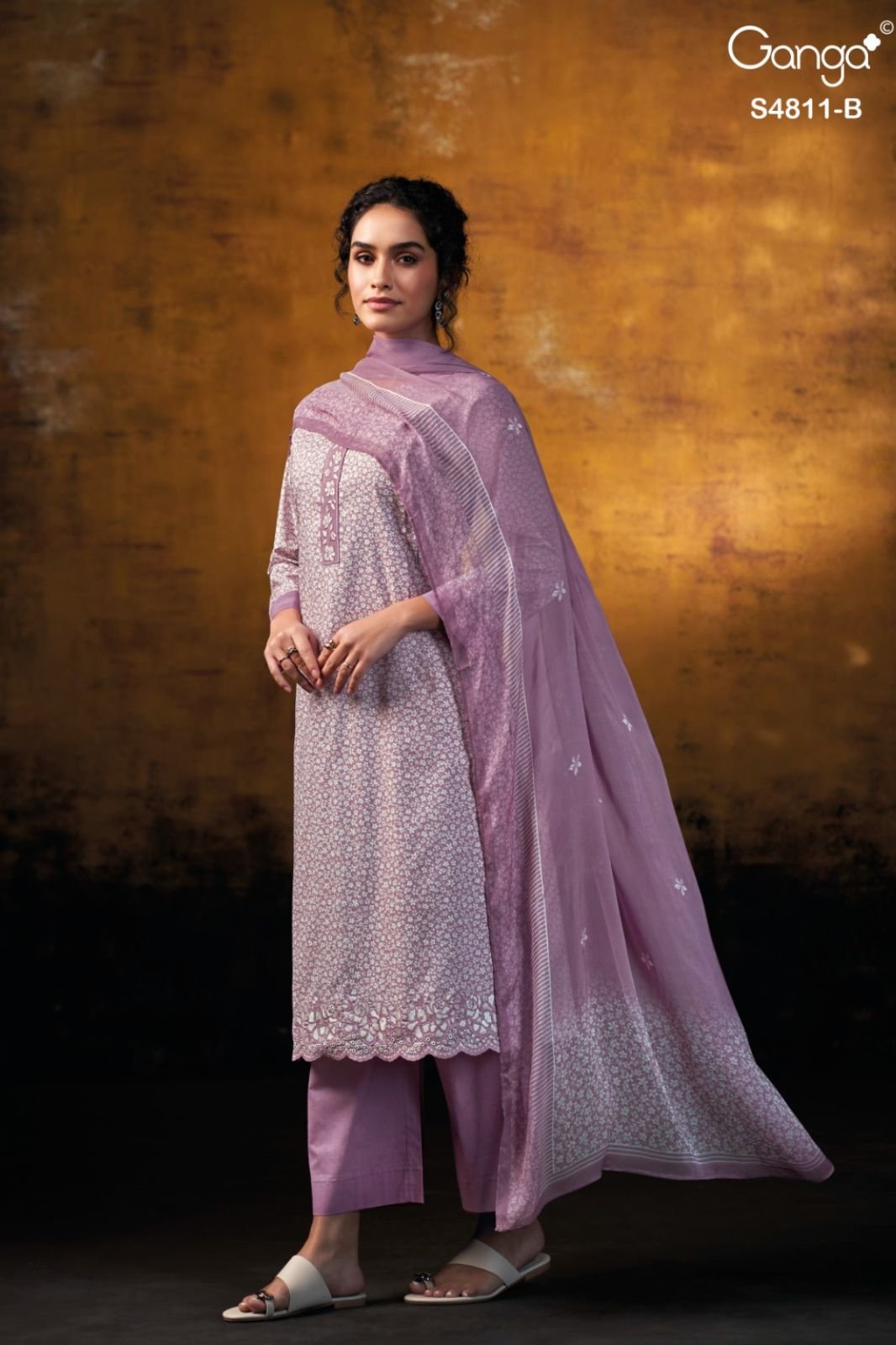 Ganga Fashion Ramya S4811 Premium Cotton Suit S4811-B