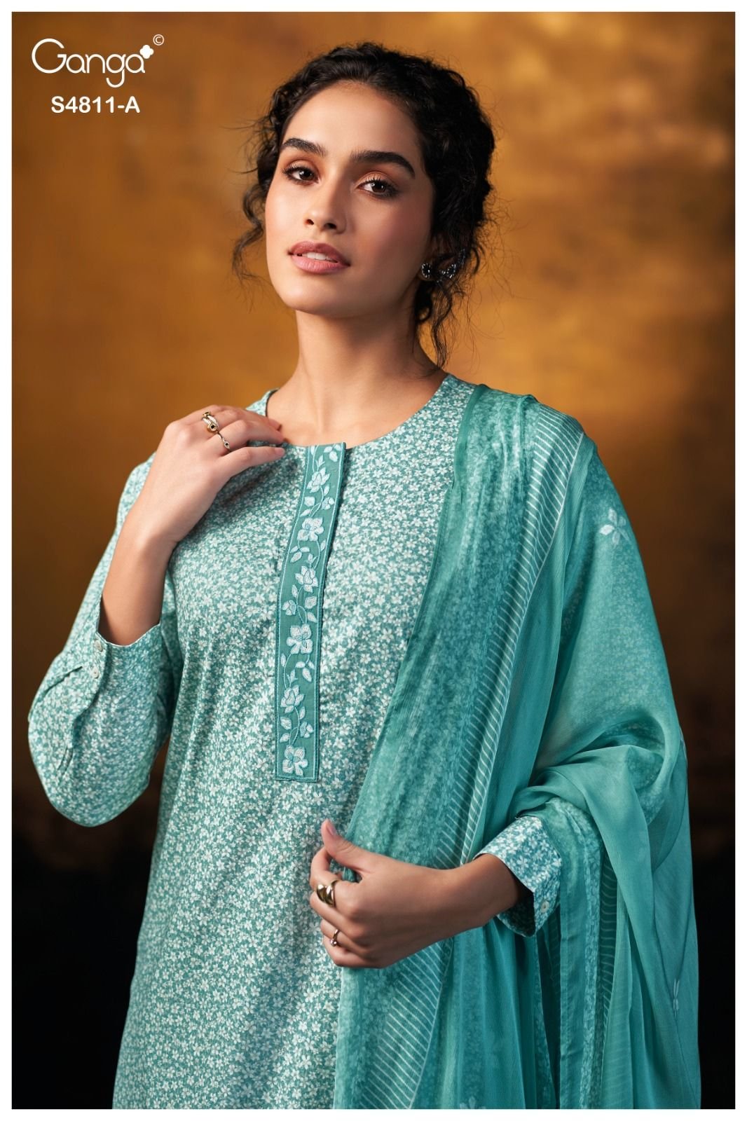 Ganga Fashion Ramya S4811 Premium Cotton Suit S4811-A