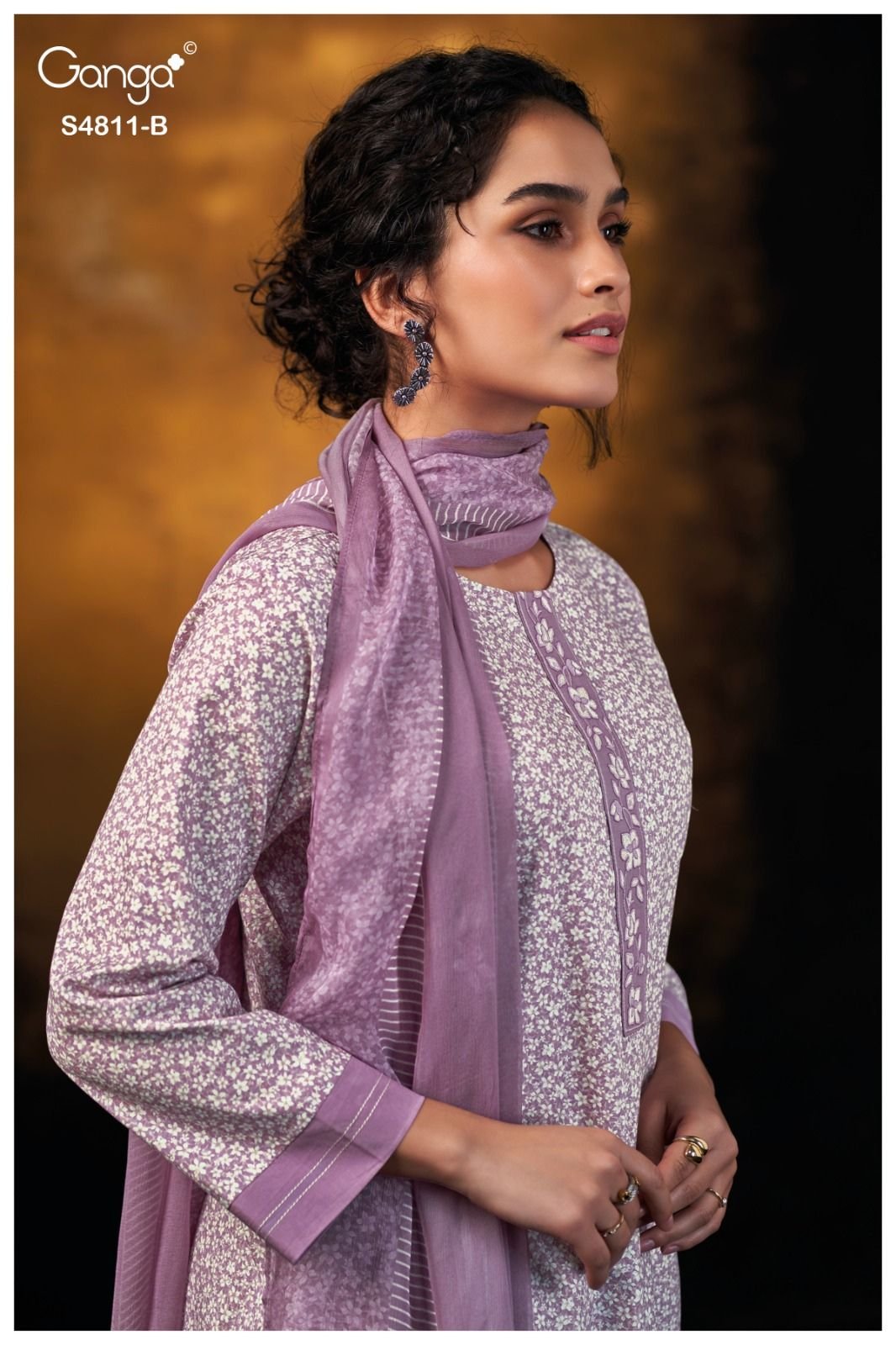 Ganga Fashion Ramya S4811 Premium Cotton Suit S4811-B