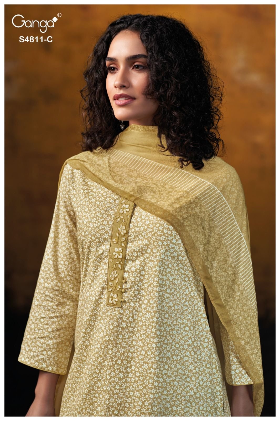 Ganga Fashion Ramya S4811 Premium Cotton Suit S4811-C