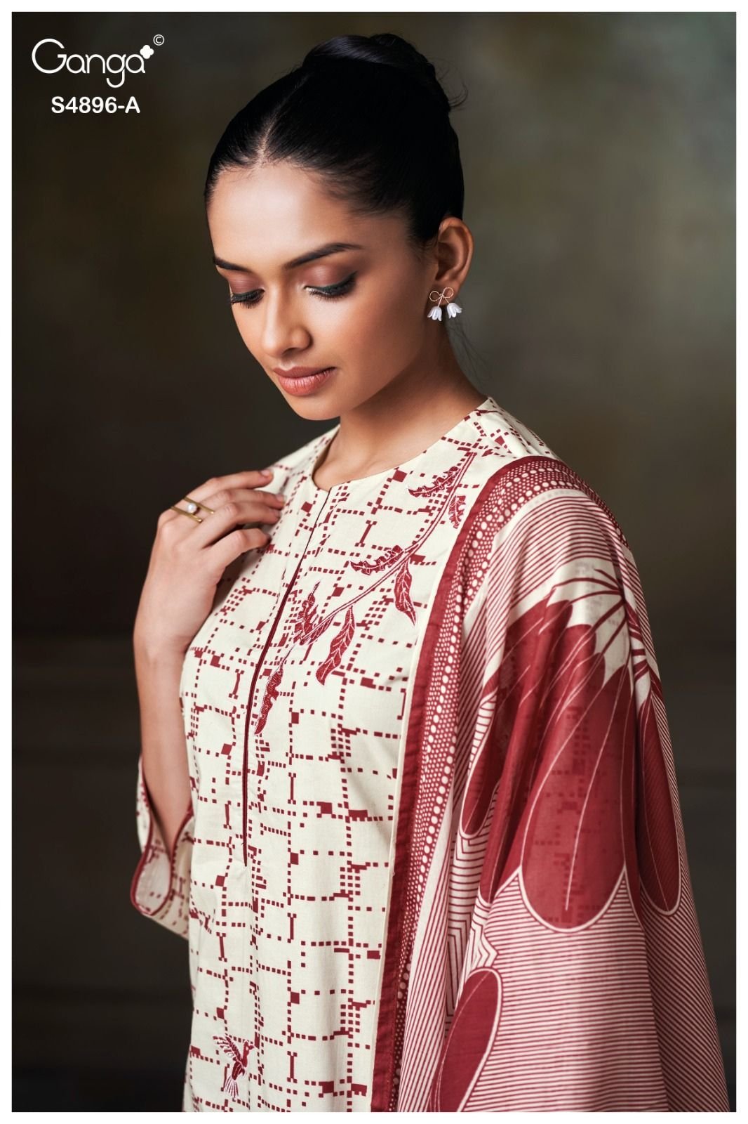 Ganga Fashion Rivena S4896 Premium Cotton Suit S4896-A