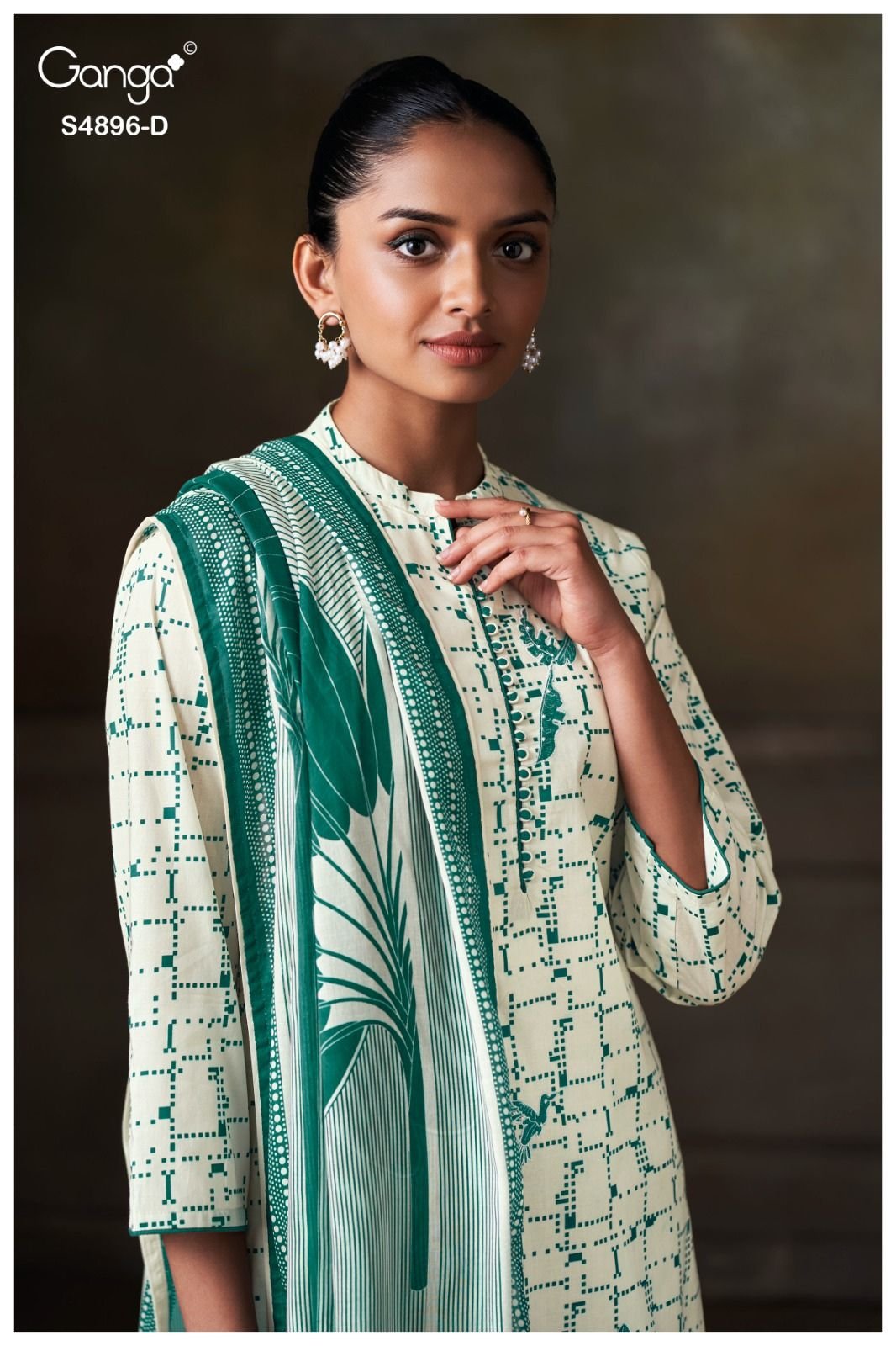 Ganga Fashion Rivena S4896 Premium Cotton Suit S4896-D