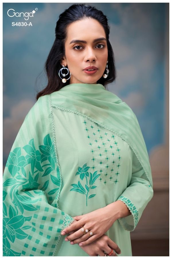 Ganga Fashion Siennae S4830 Premium Cotton Suit S4830-A