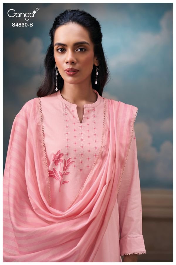 Ganga Fashion Siennae S4830 Premium Cotton Suit S4830-B