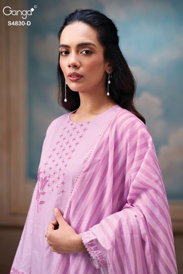 Ganga Fashion Siennae S4830 Premium Cotton Suit S4830-D