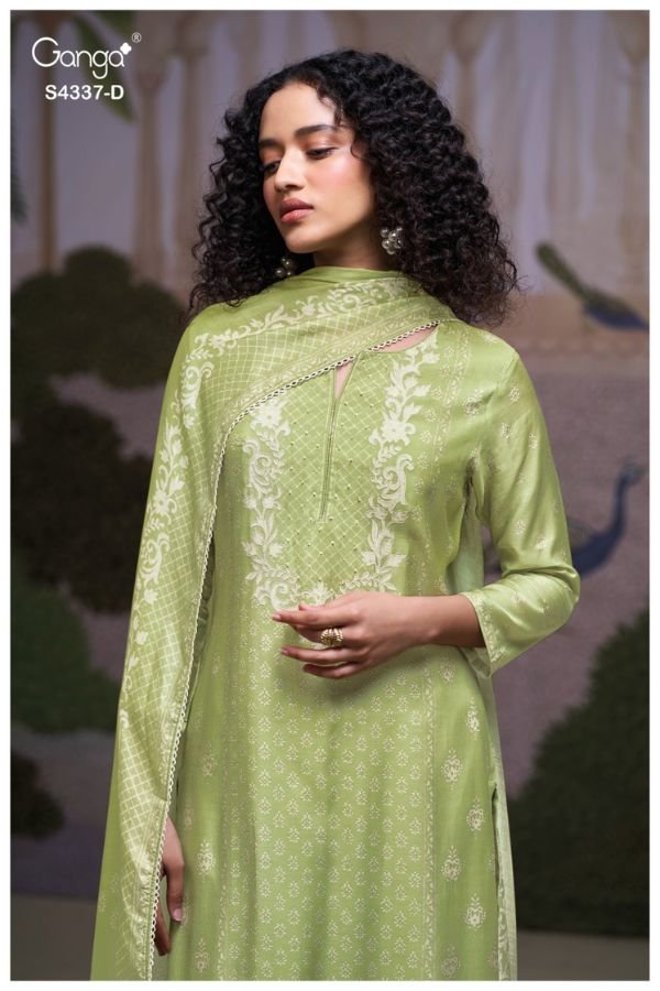 Ganga Fashion Varesha S4337 Premium Cotton Suit S4337-D