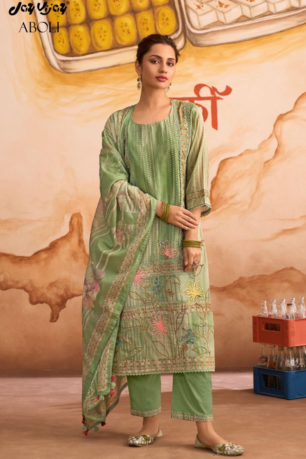 Jay Vijay Prints Aboli 2 Premium Mal Cotton Suit 3281-D