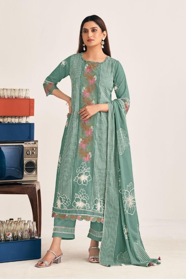 Jay Vijay Prints Goti Soda Pure Mal Mal Cotton Suit 10934
