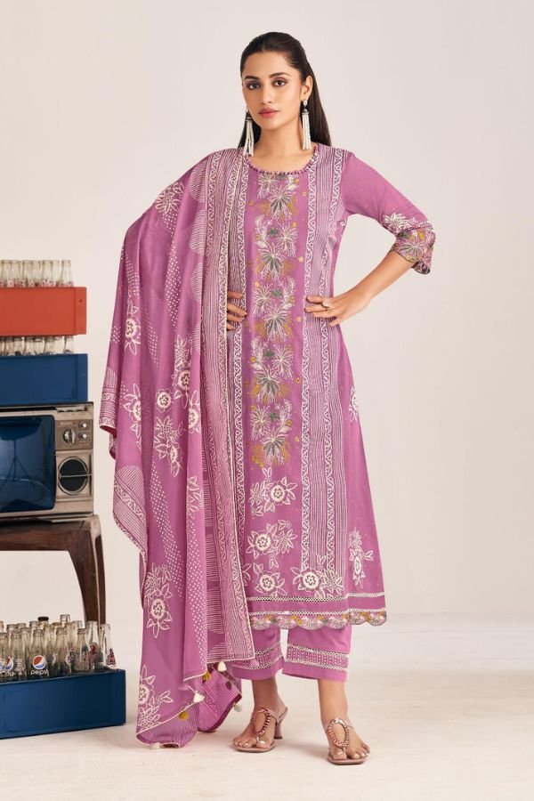 Jay Vijay Prints Goti Soda Pure Mal Mal Cotton Suit 10935