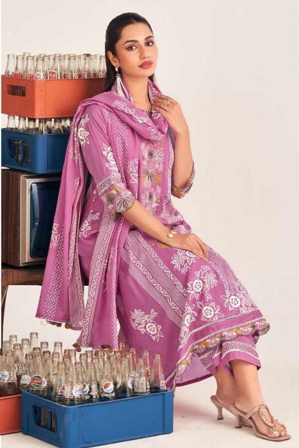 Jay Vijay Prints Goti Soda Pure Mal Mal Cotton Suit 10935