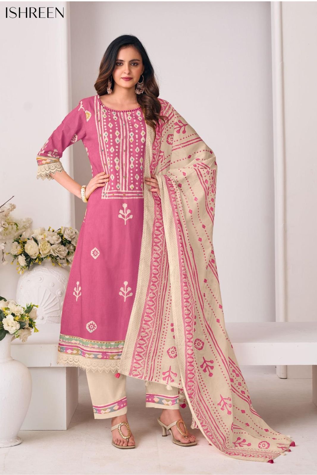 Jay Vijay Prints Ishreen 3280 Pure Cotton Ladies Suit 3280-A