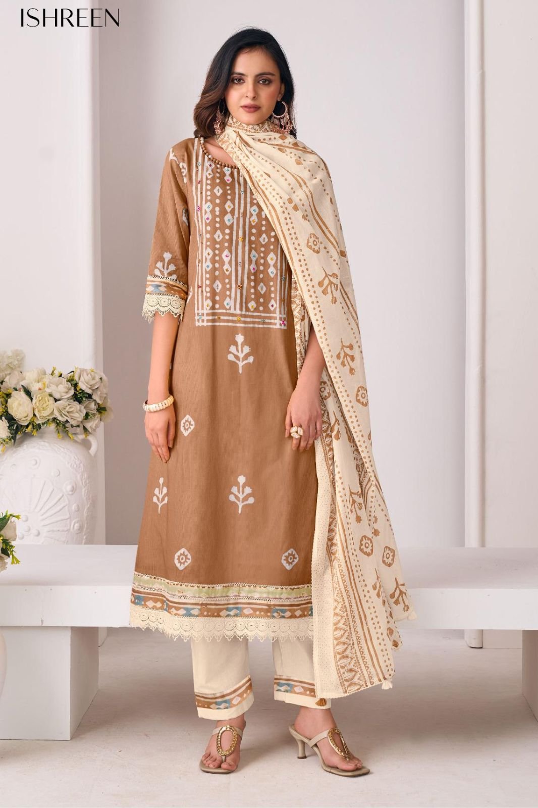 Jay Vijay Prints Ishreen 3280 Pure Cotton Ladies Suit 3280-D